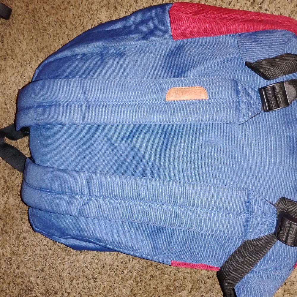 Blue and Red Men's Backpack